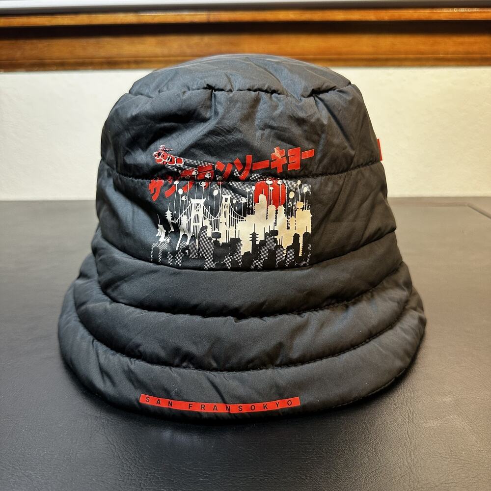Disney Baymax Hat Bucket Fitted Mens One Size Black San Fransokyo Puffer Winter